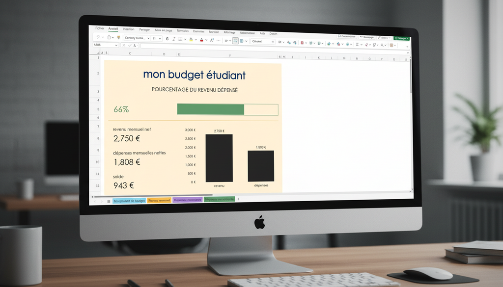 Mon budget étudiant format Excel