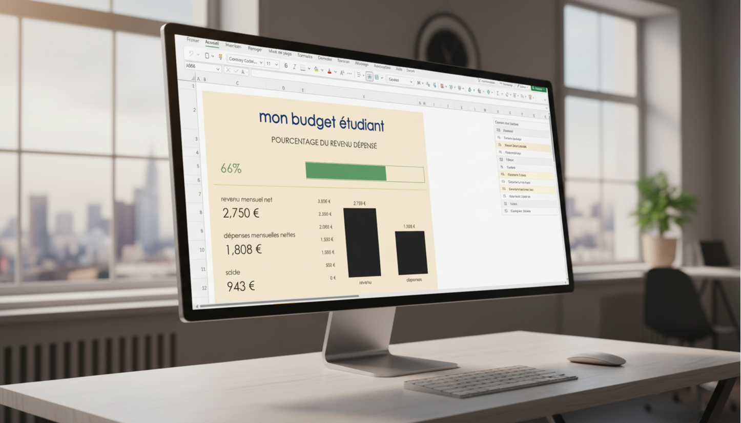 Mon budget étudiant format Excel