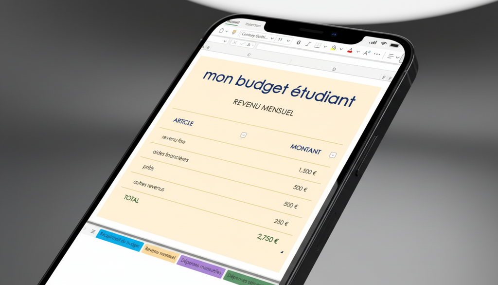 Mon budget étudiant format Excel