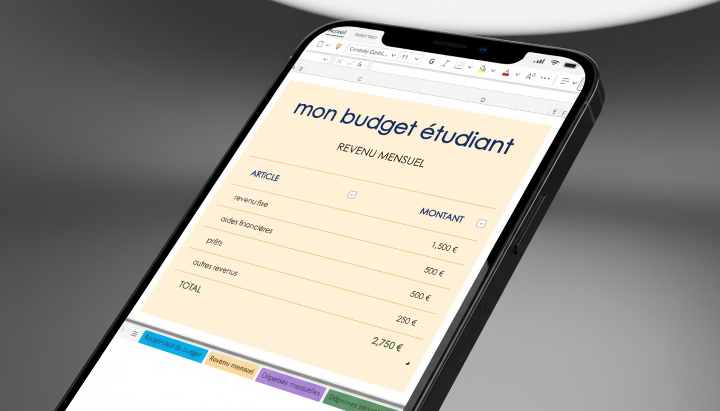 Mon budget étudiant format Excel